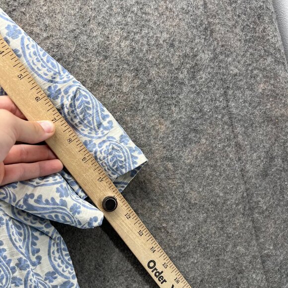 Tommy Bahama Shirt Mens XL Blue Button Down AOP Silk Paisley Hawaiian Camp - Picture 3 of 9